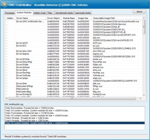 rootkit detection codewalker
