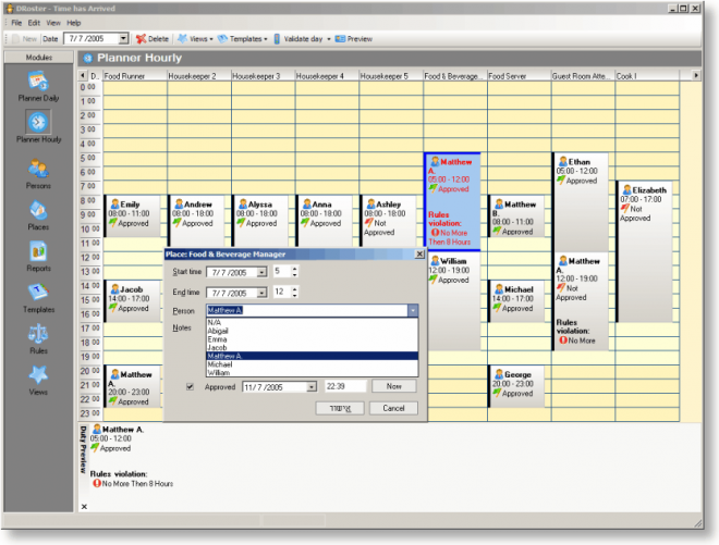 Free Employee Scheduling Software Droster Ghacks Tech News