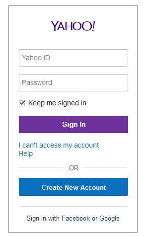 authentication failed error message yahoo email