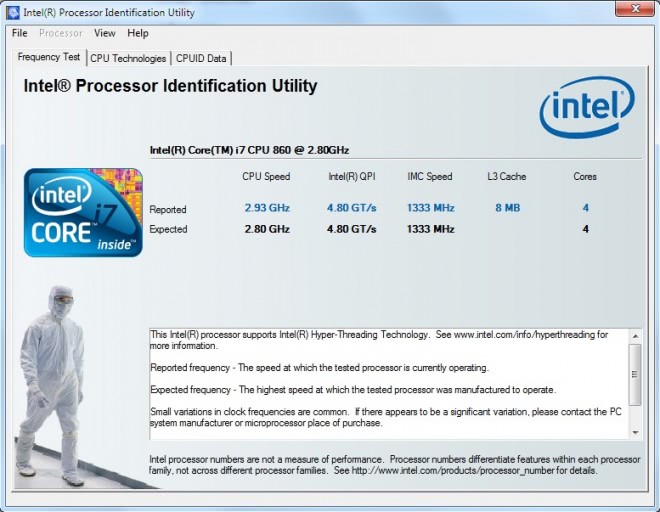 hp processor identification utility