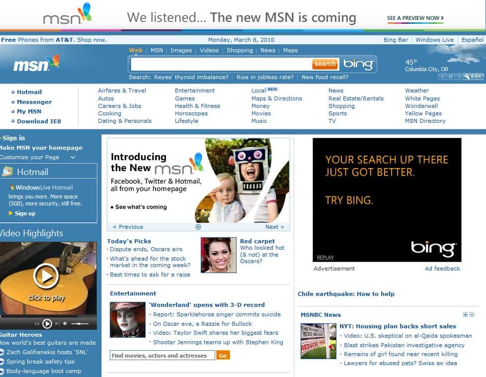Bang om te sterven Vervullen Bridge pier How To Access The Old MSN Website - gHacks Tech News