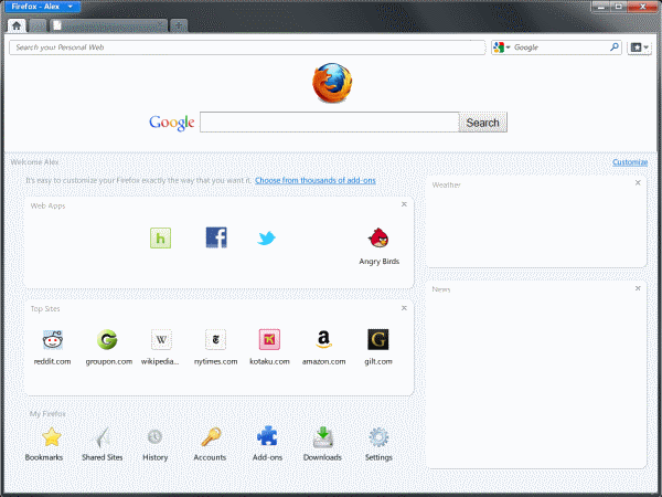 Firefox To Get Redesigned New Tab Page GHacks Tech News