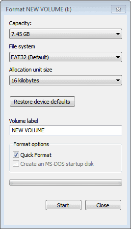 windows 8 format external drive
