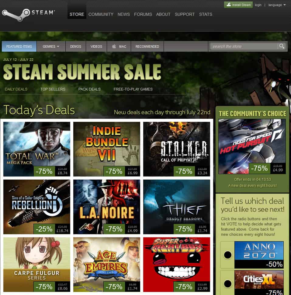 Steam Store Page May Need an Update