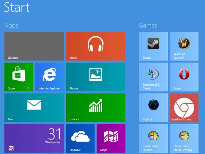 How to work with apps on the Windows 8 start screen - gHacks Tech News