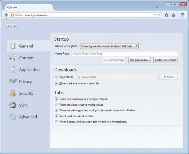 Firefox 32: Preferences open in a tab by default - gHacks Tech News