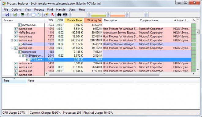 Process Explorer 17.05 download the new version for ipod