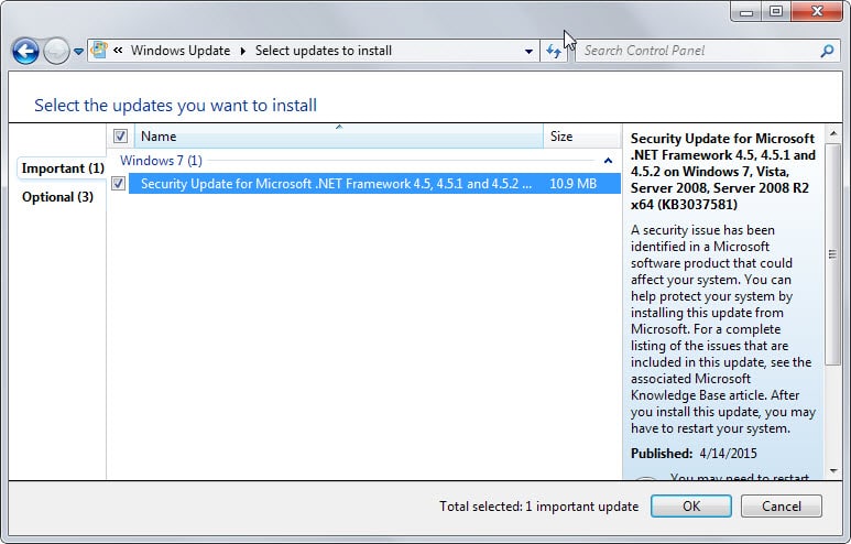 microsoft updates for windows 10 to uninstall windows 7