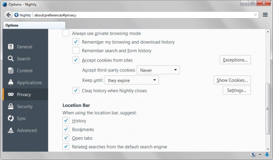 firefox browser history location
