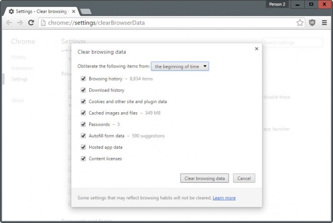 how to clear browsing data in windows 11