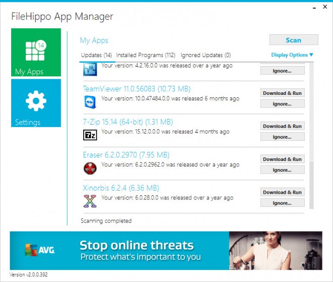 FileHippo App Manager: software update checker - gHacks Tech News