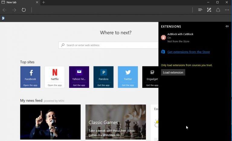 CatBlock: first ad-blocker for Microsoft Edge - gHacks Tech News