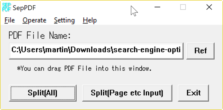 download the last version for windows SepPDF 3.70