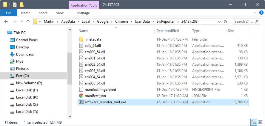 google chrome cleanup tool entry point not found