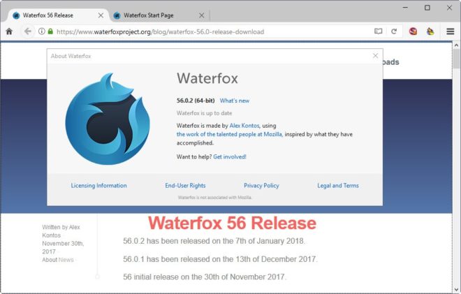 Waterfox Current G6.0.3 download the new version