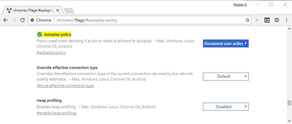 google chrome autoplay video blocker