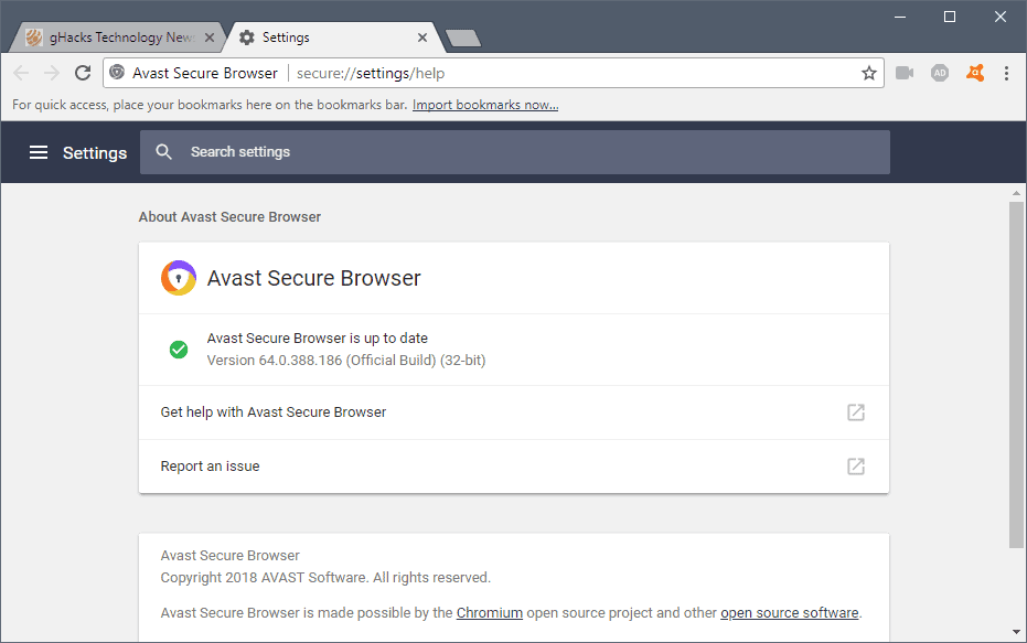 Avast Secure Browser Review GHacks Tech News