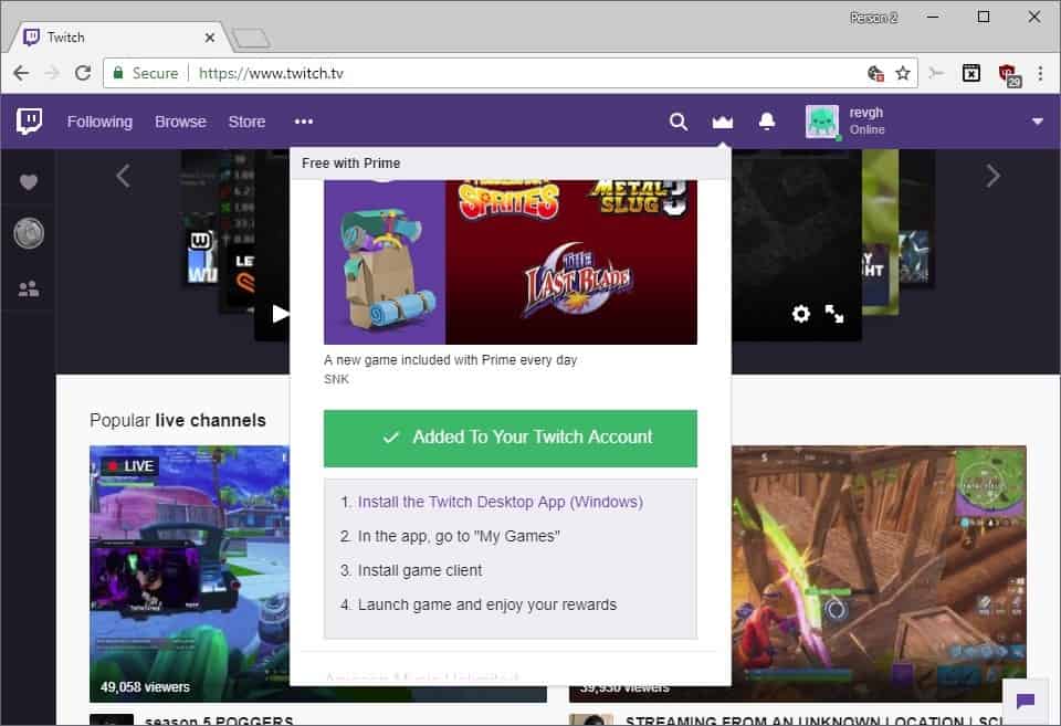 Grab the following games for free on Twitch in July 2018 - gHacks
