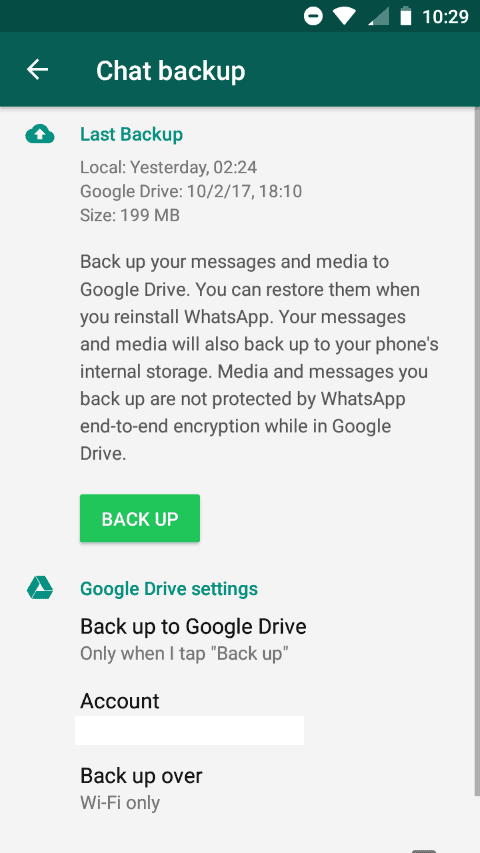 If I have both a Google Drive and a local backup of WhatsApp chats