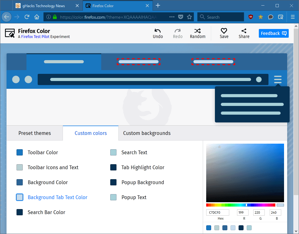 mozilla firefox theme maker