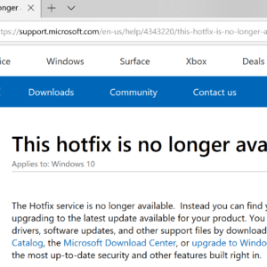 microsoft hotfix download windows 10
