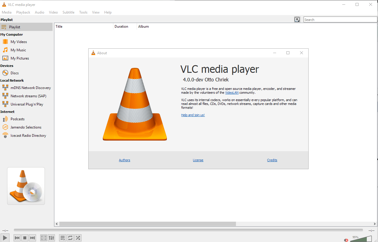 windows 10 shuts down when vlc media player