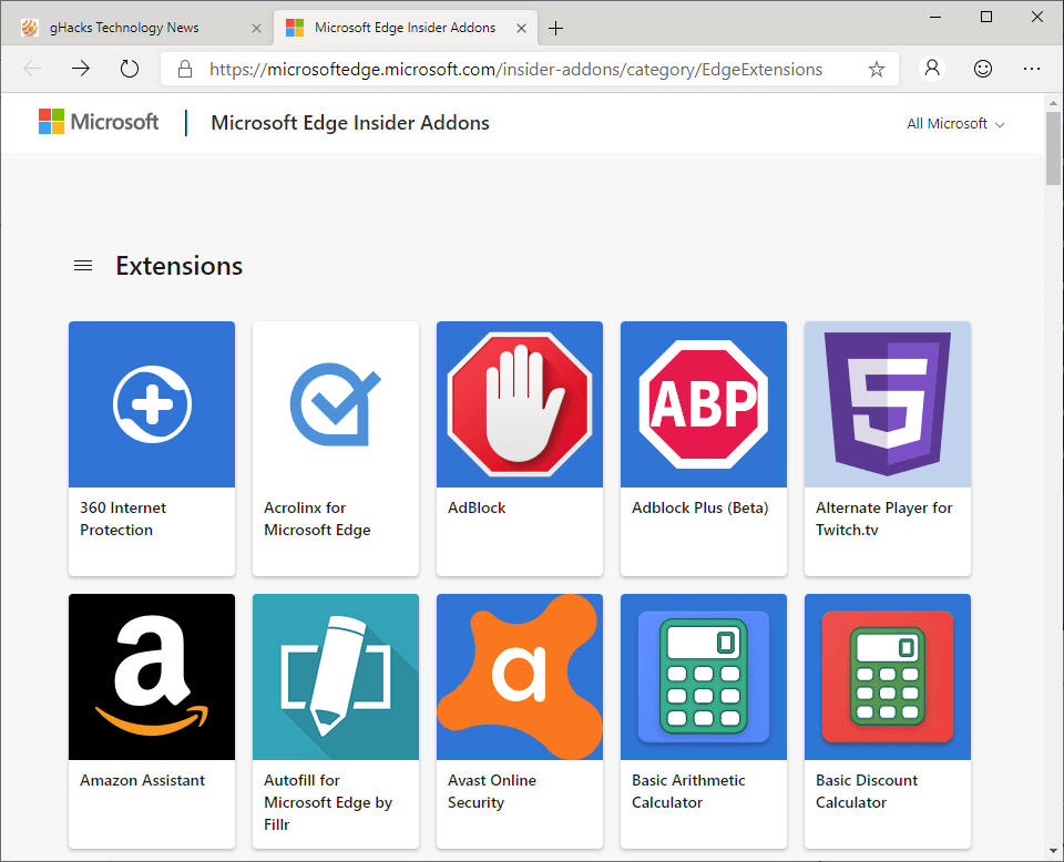 Microsoft Edge Custom Extensions 4278