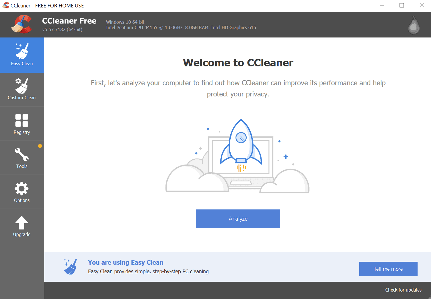 CCleaner – மேம்படுத்தப்பட்ட வரவு. Ccleaner-easy-clean