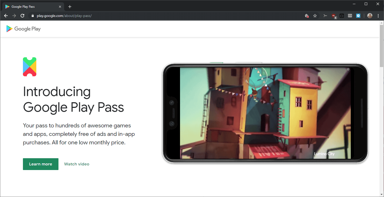 Google Play Pass, Software