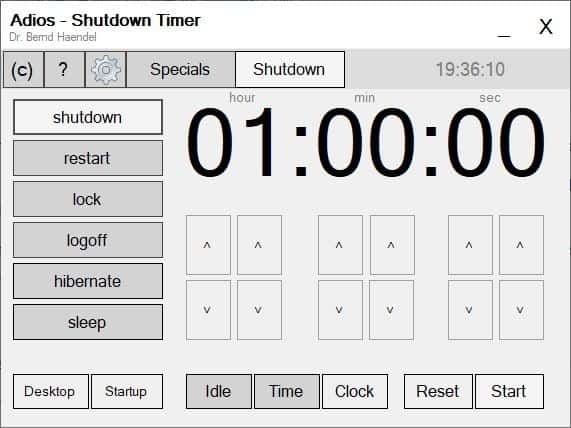 pc turn off timer