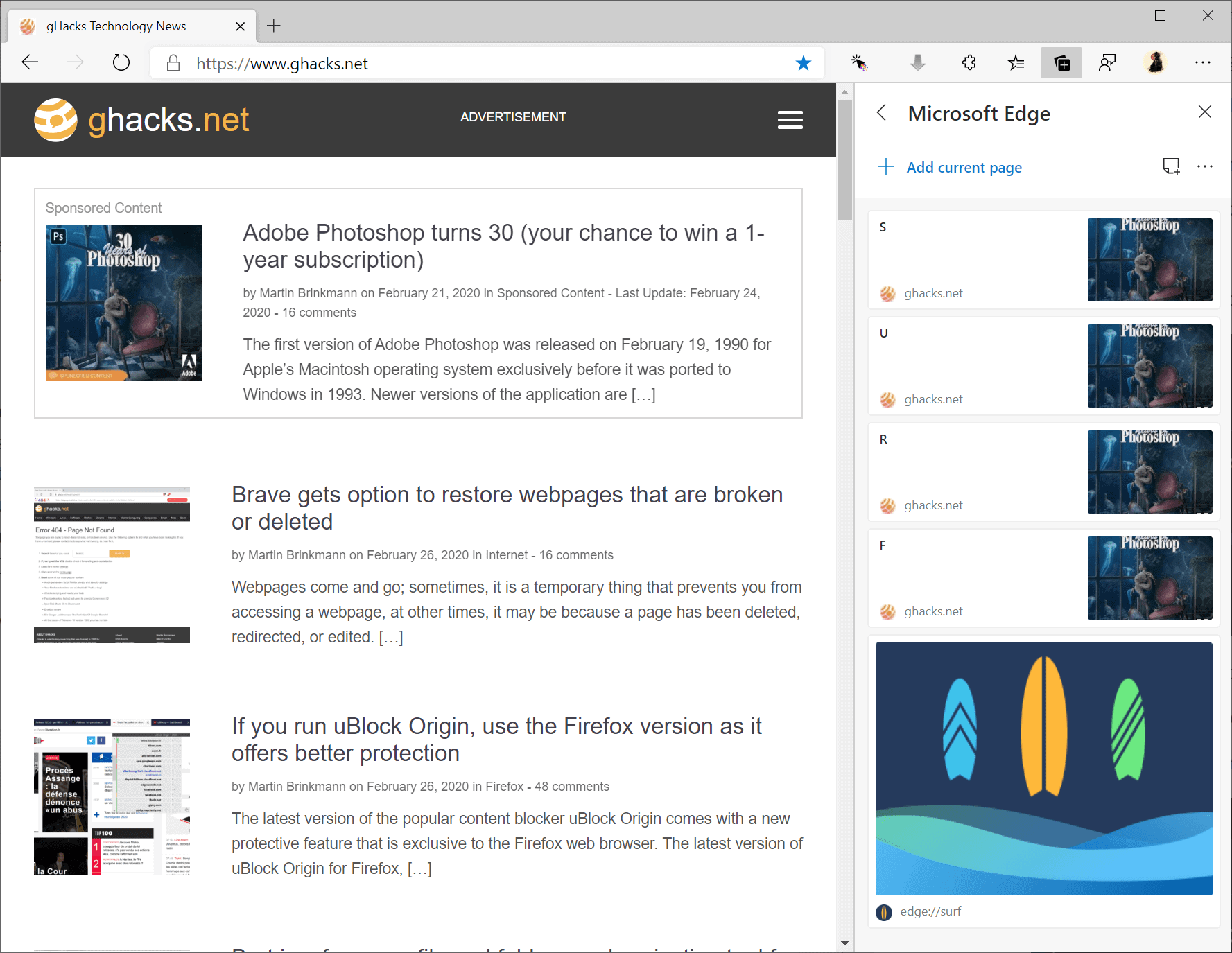 How to use the gaming homepage in Microsoft Edge