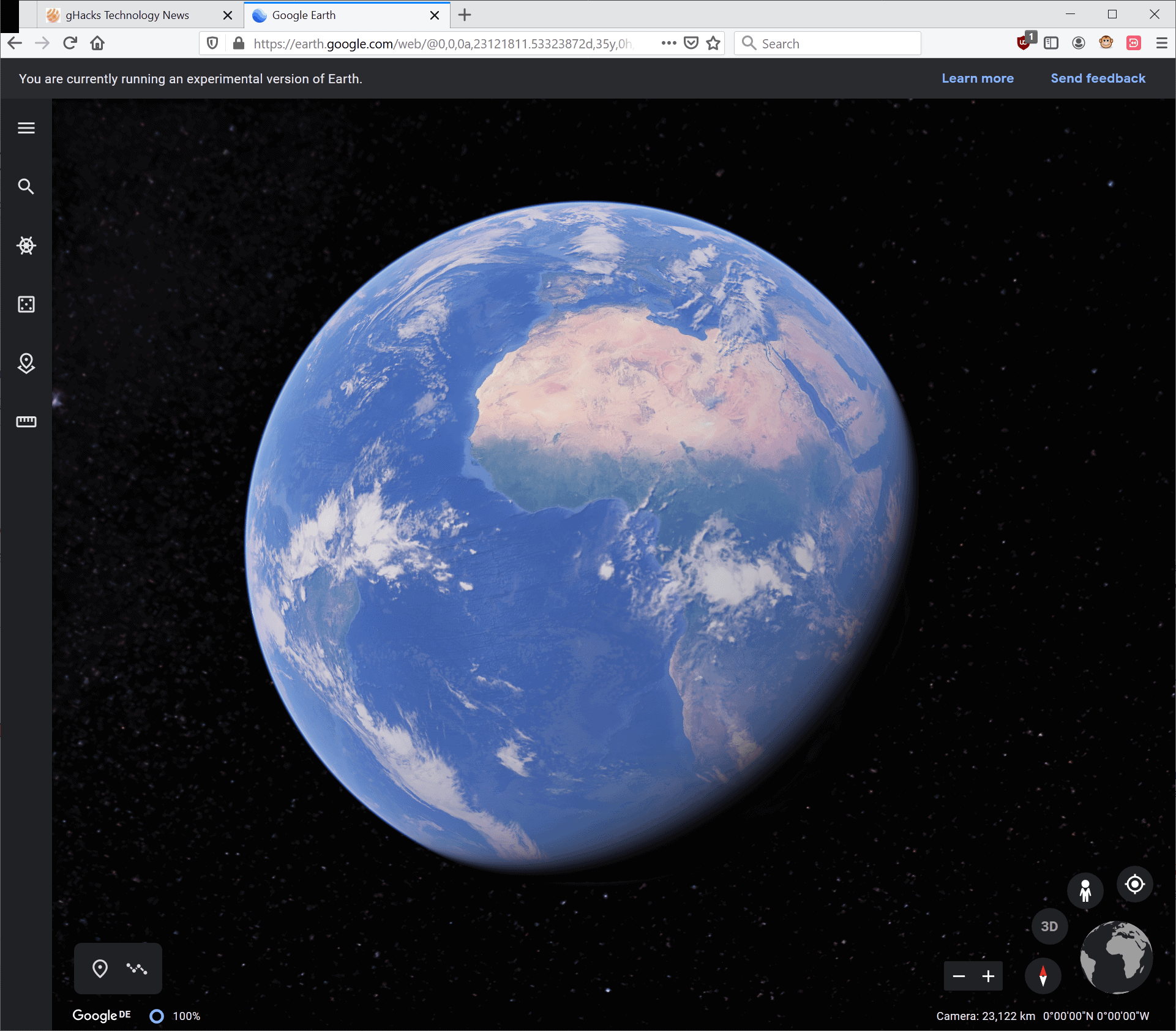 谷歌地球终于可以在google Chrome以外的浏览器中使用 Google Maps 地图 Earth Cnbeta Com