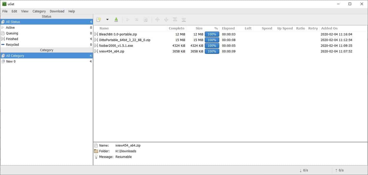uGet is an open source download manager for Windows and