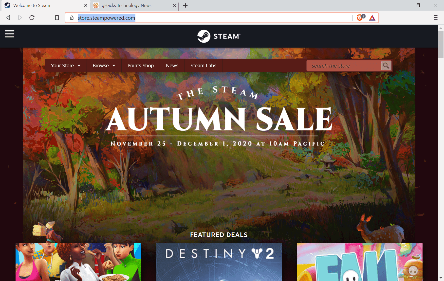 Steam Autumn Sale 2020 here are 8 game suggestions gHacks Tech News