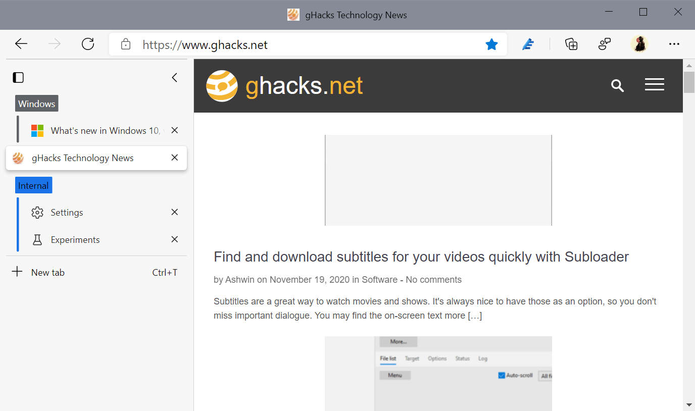 Microsoft Edge Gets Chromium s Tab Groups Feature GHacks Tech News