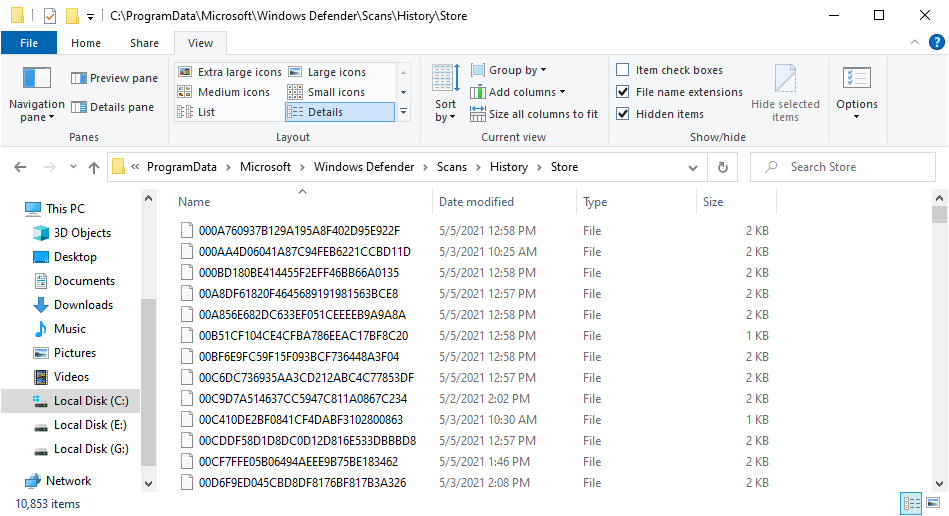 windows defender scan file