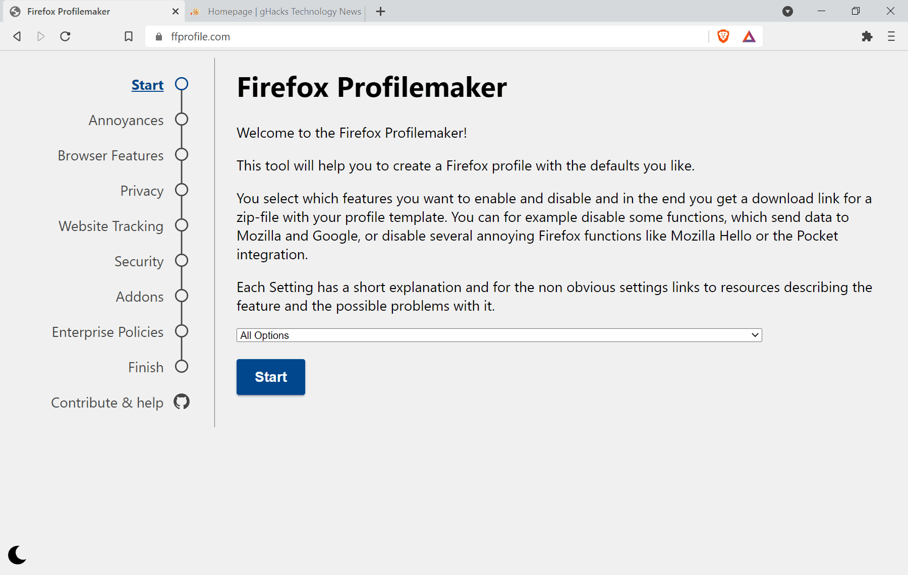 firefox create desktop shortcut