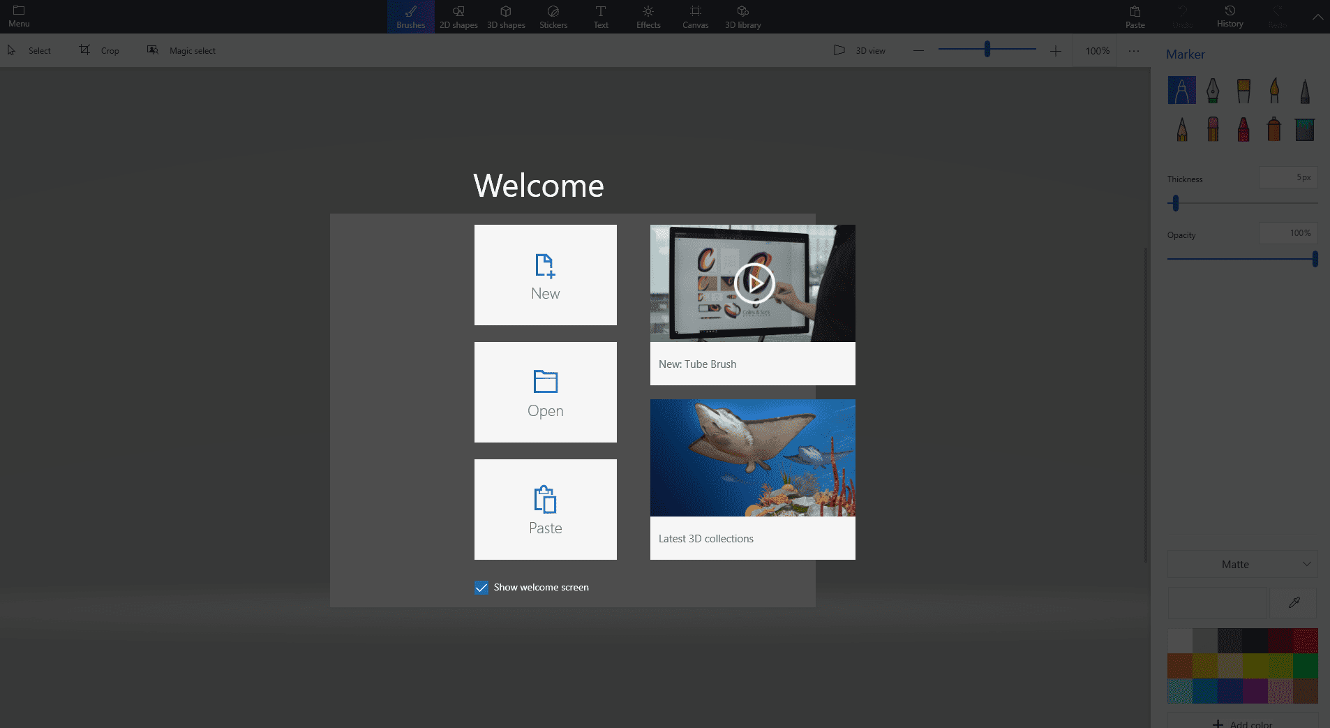 paint 3d fullscreen mode