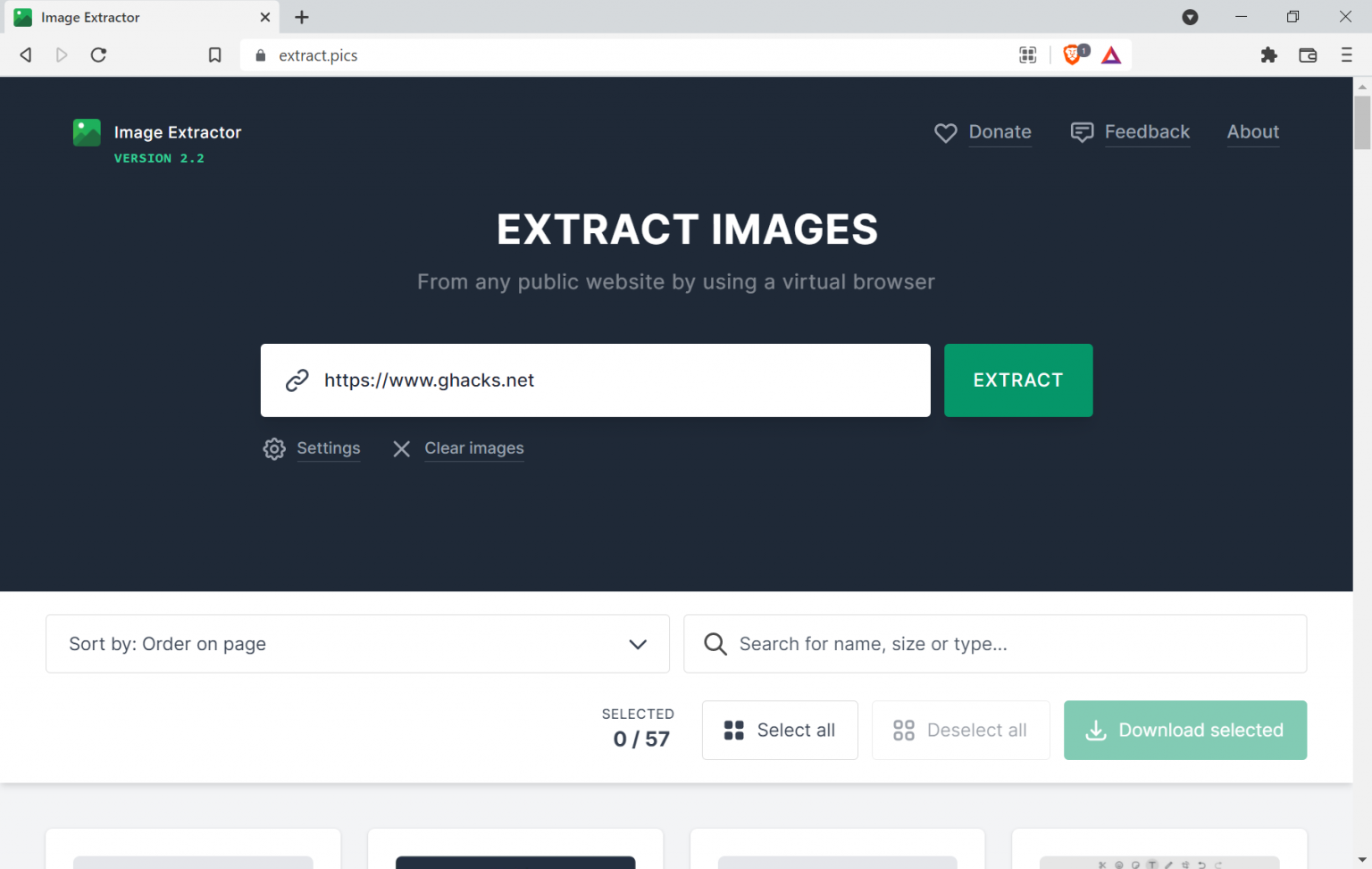 Image Extractor: Download Images In Bulk From Any Website - GHacks Tech ...