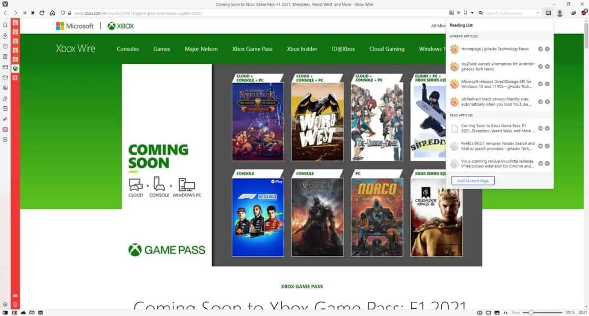 Coming Soon to Xbox Game Pass: F1 2021, Shredders, Weird West, and