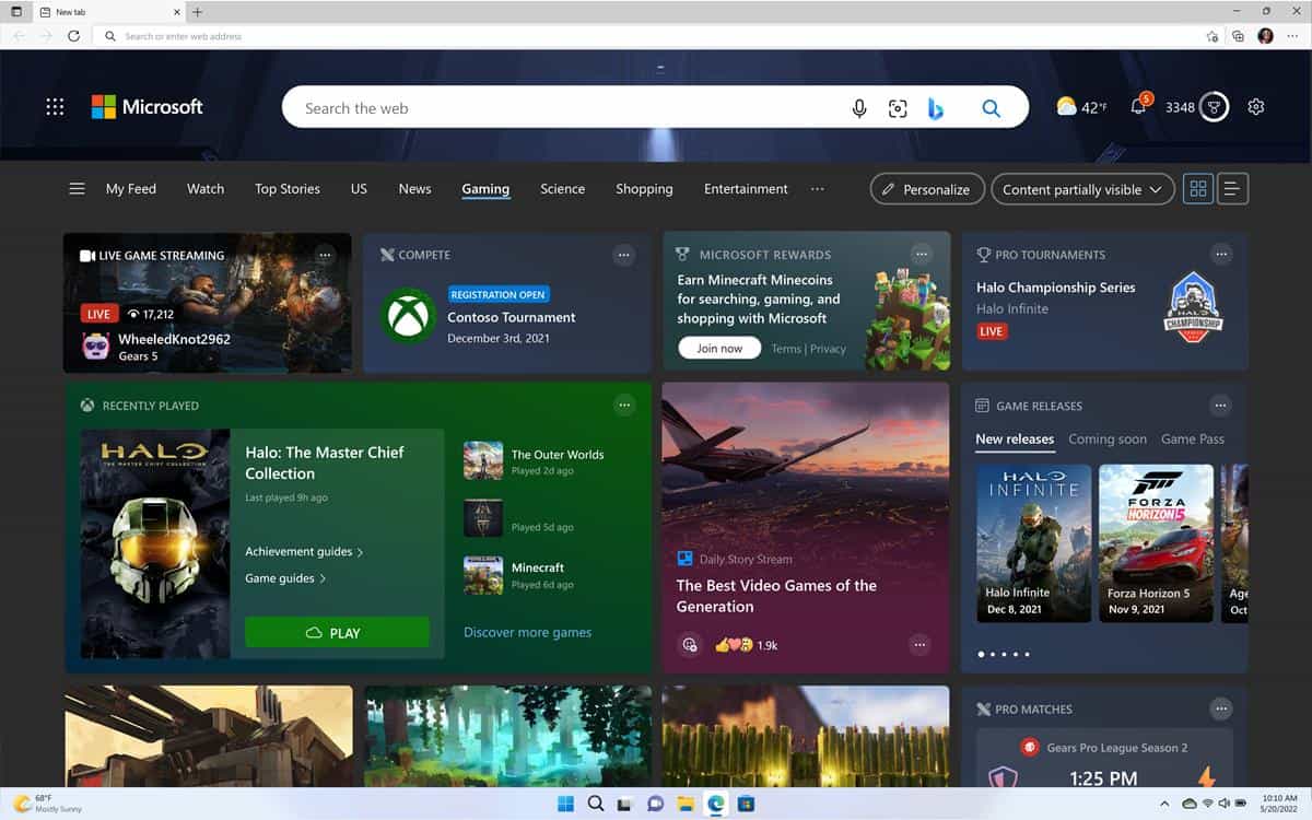 Microsoft new gaming homepage and enhancements for Xbox Cloud games - gHacks Tech News