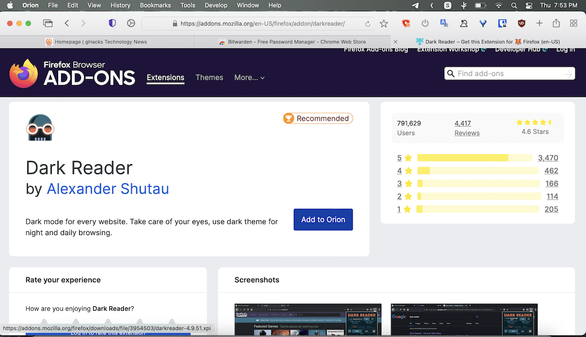 orion web browser