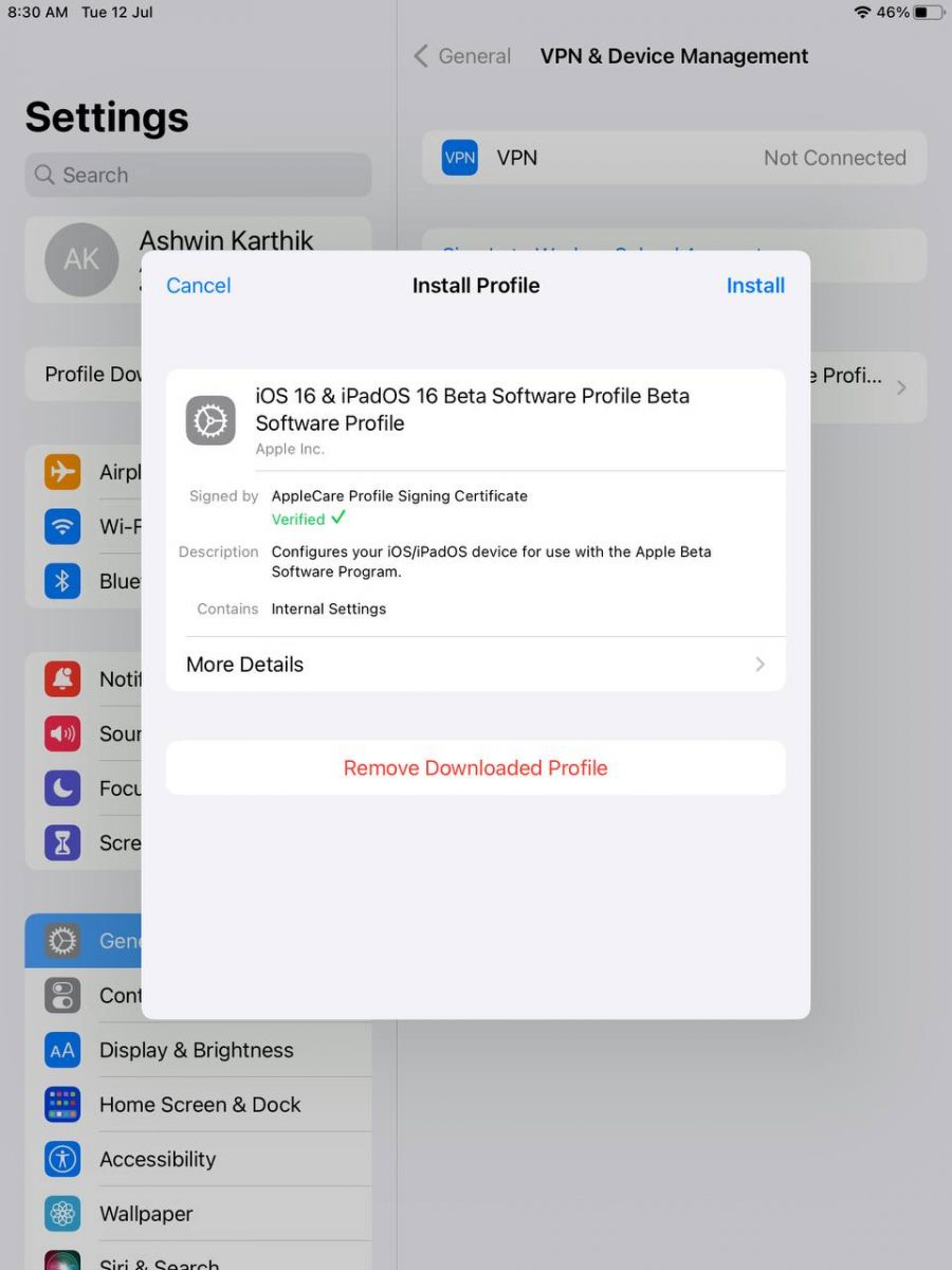 iOS 16 and iPadOS 16 beta