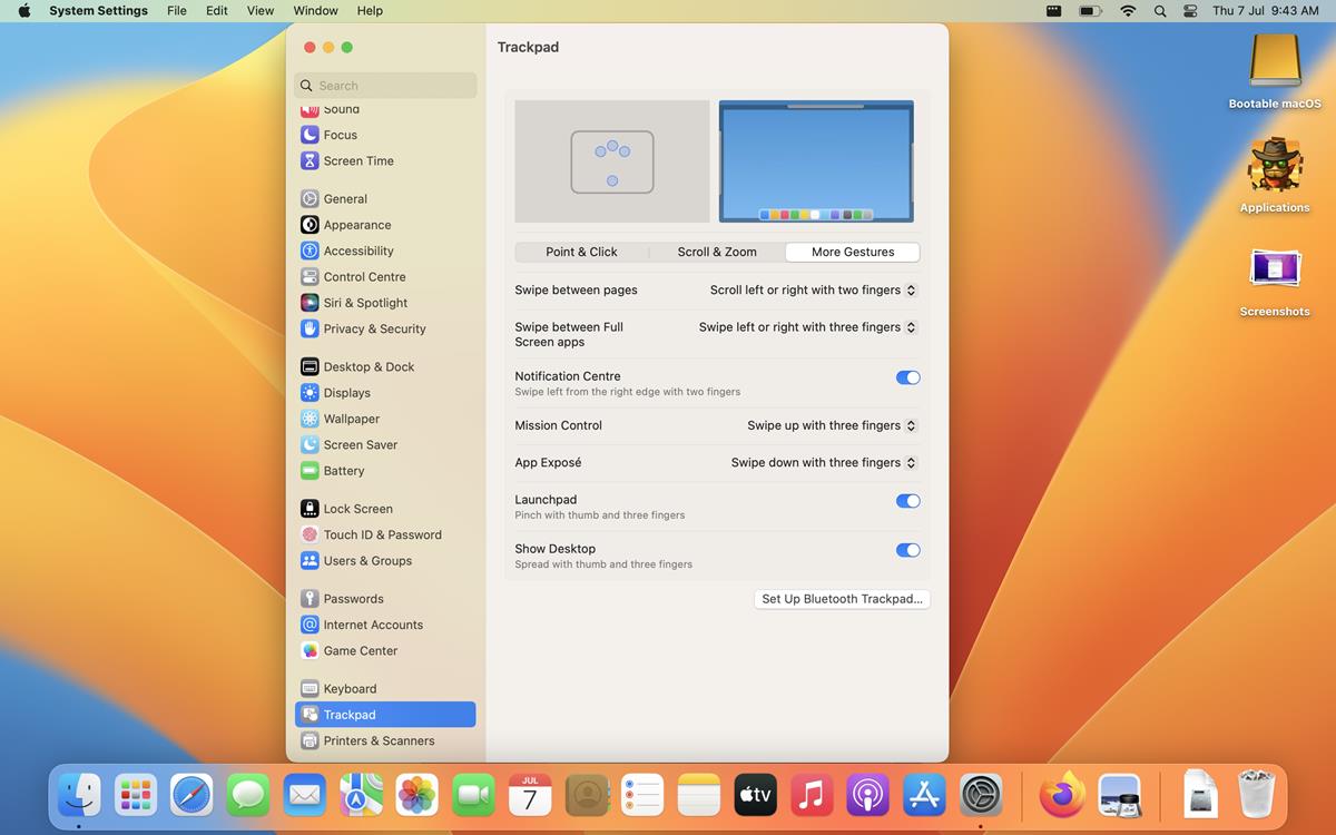 macOS Ventura 13 Beta 3 aggiunge nuovi video sui gesti del trackpad