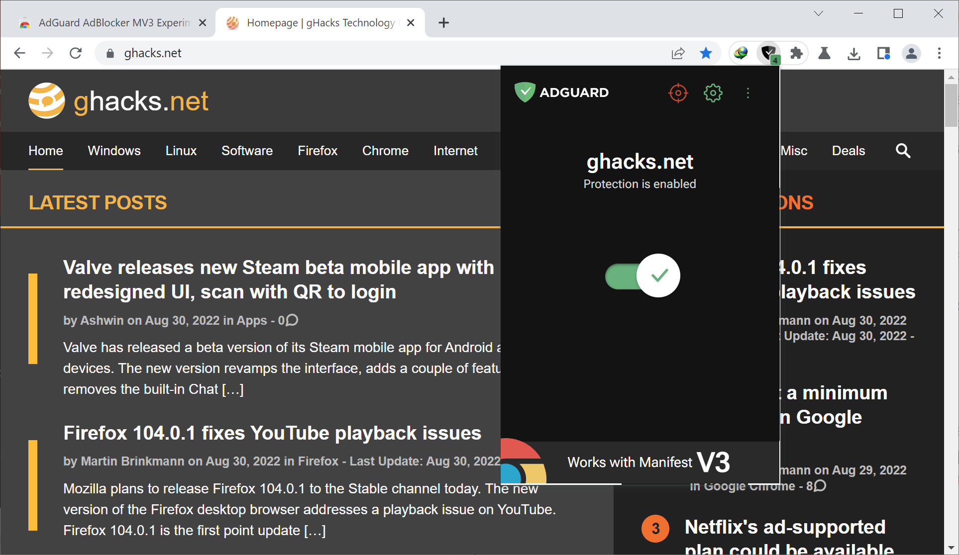 chrome adguard adblocker