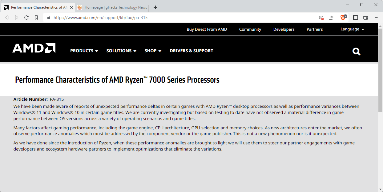 amd ryzen 7000 problèmes de performances