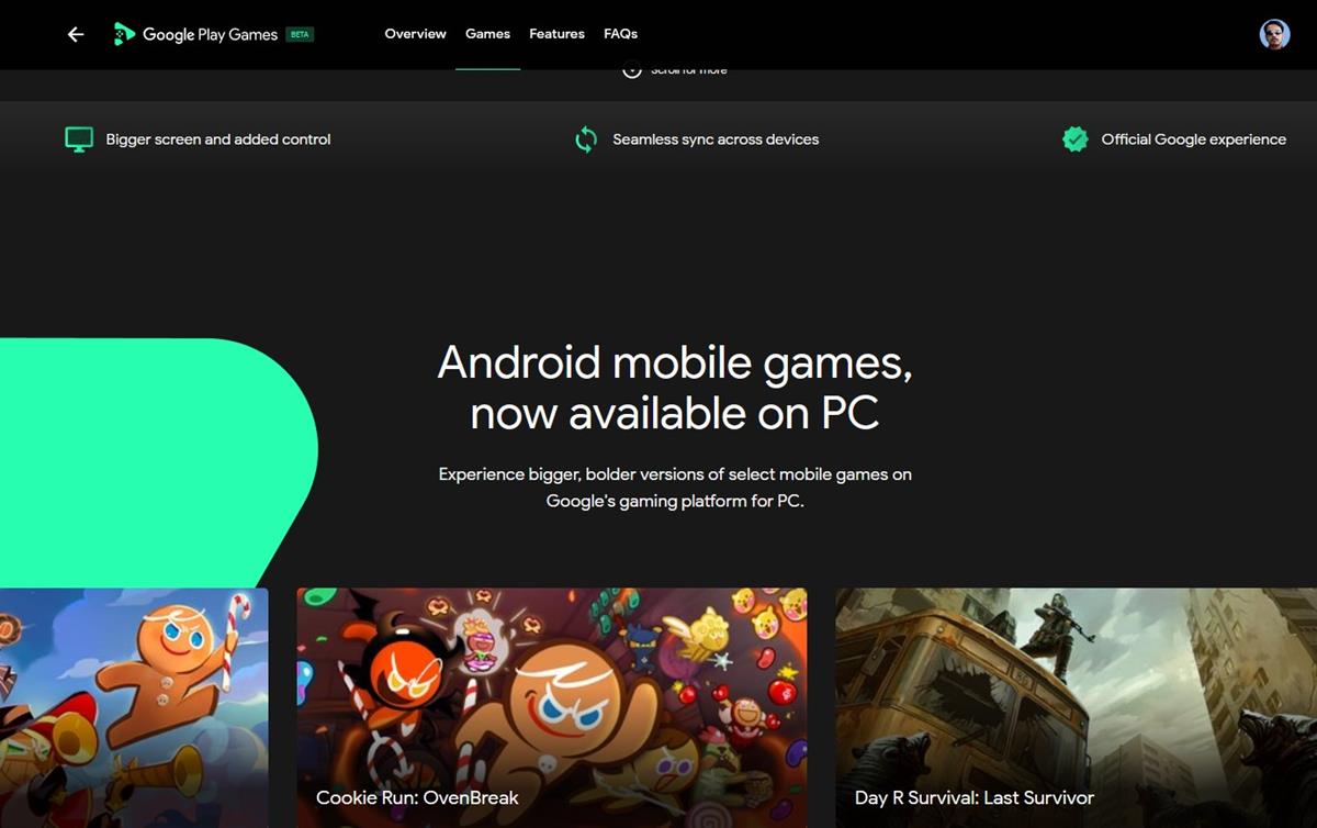 Google Play Games Beta on PC adds new games, features and regions