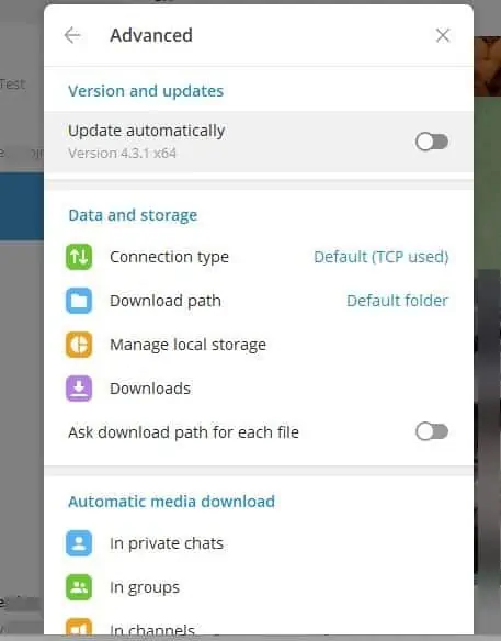 Telegram-desktop-disable-automatic-updat