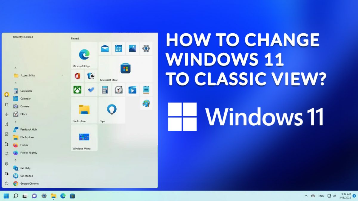 how to change windows 11 view to windows 10