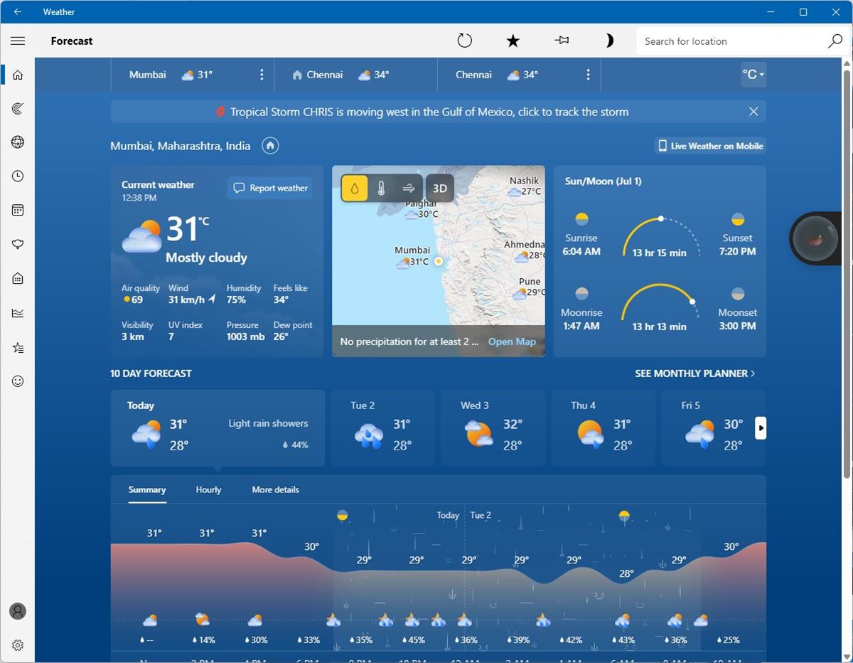 Hide ads in Microsoft Weather app